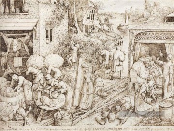  Man Tableaux - Prudence flamand Renaissance paysan Pieter Bruegel l’Ancien
